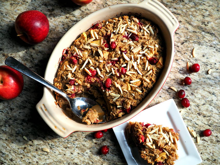 Cranberry Apple Gluten-Free Baked Oatmeal Recipe